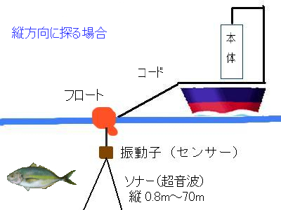 縦方向探知のイメージイラスト